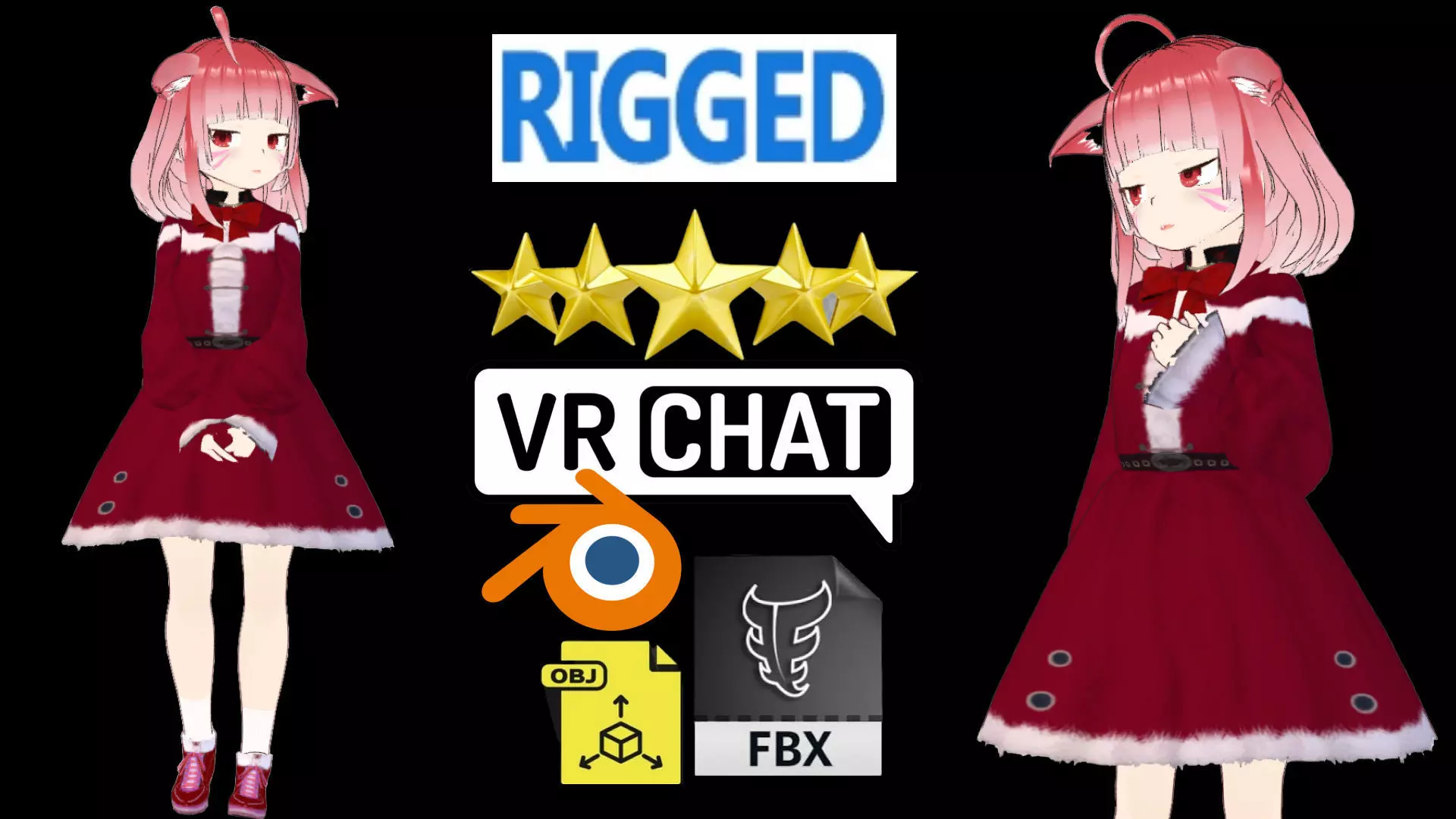 cute anime girl character - Yuko Low-poly 3D model_0