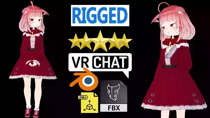 cute anime girl character - Yuko Low-poly 3D model cute anime girl character - Yuko Low-poly 3D model