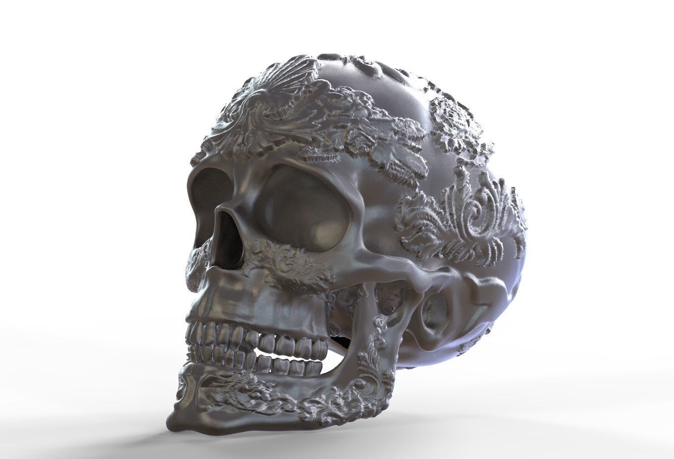 Ornamented Skull 3 3D print model_4