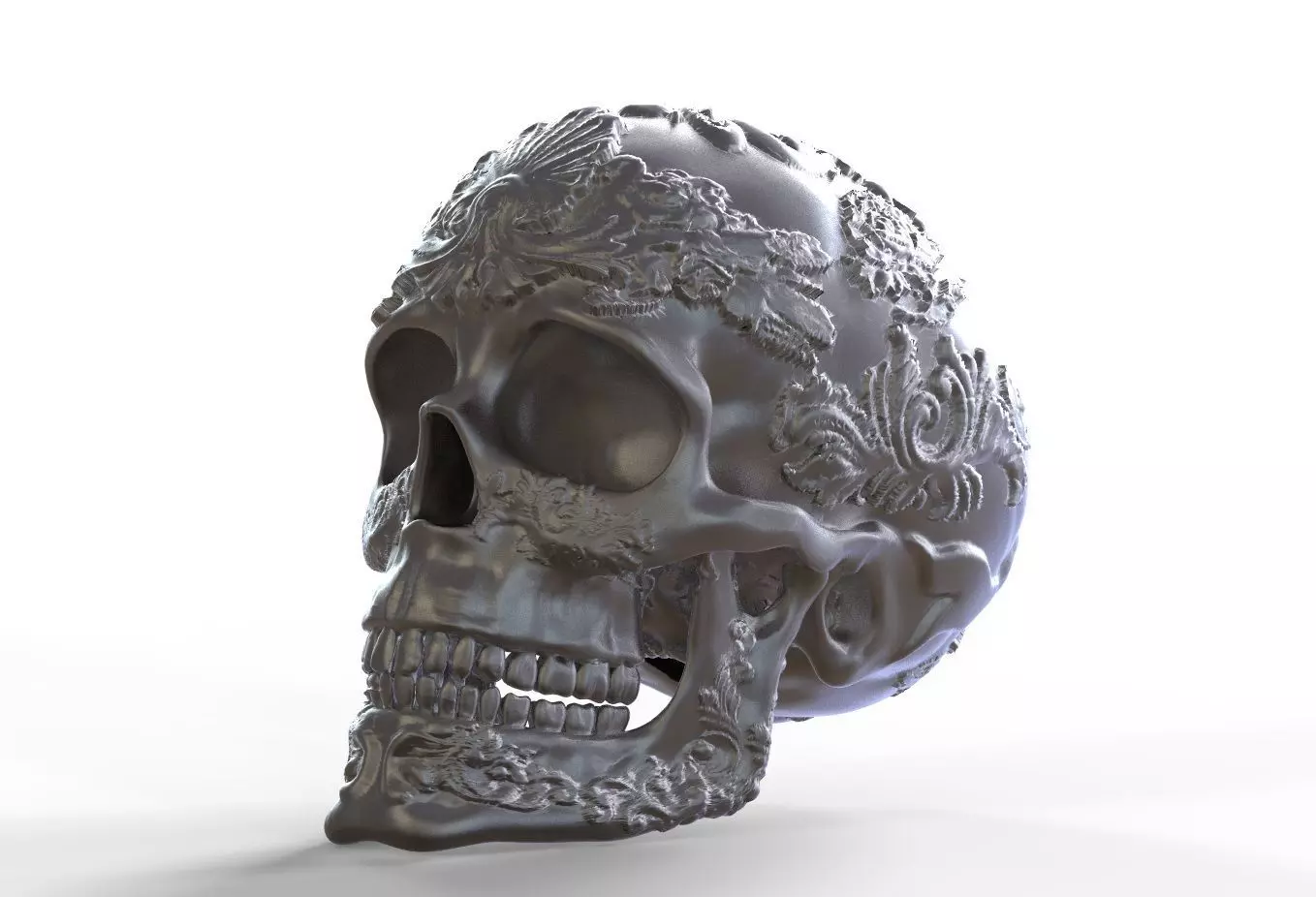 Ornamented Skull 3 3D print model_0