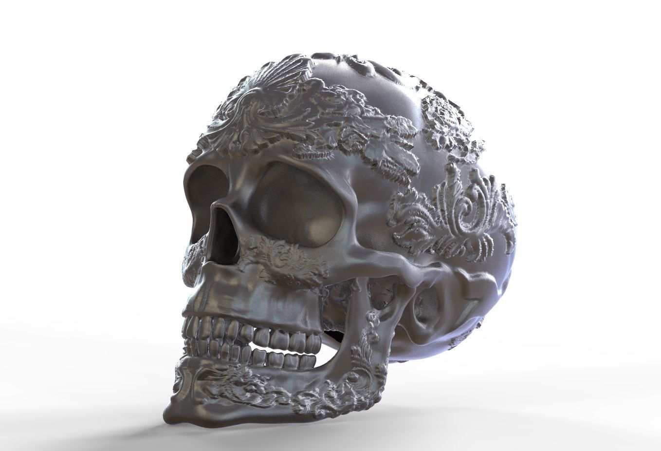 Ornamented Skull 3 3D print model_2