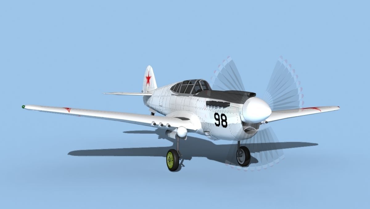 Curtiss P-40F Tomahawk V17 Soviet Union 3D model_2