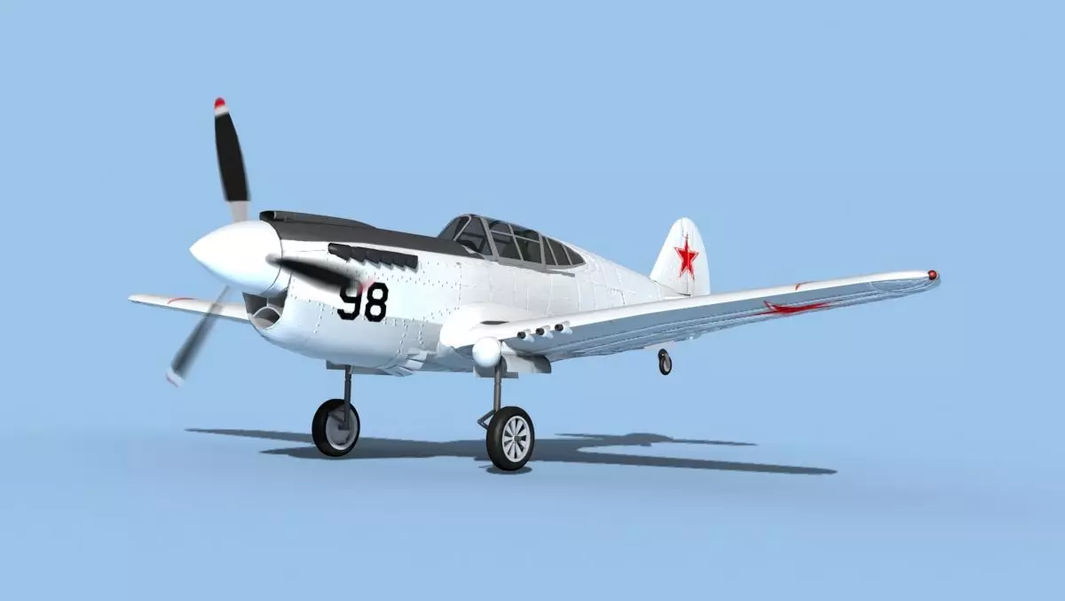 Curtiss P-40F Tomahawk V17 Soviet Union 3D model_0