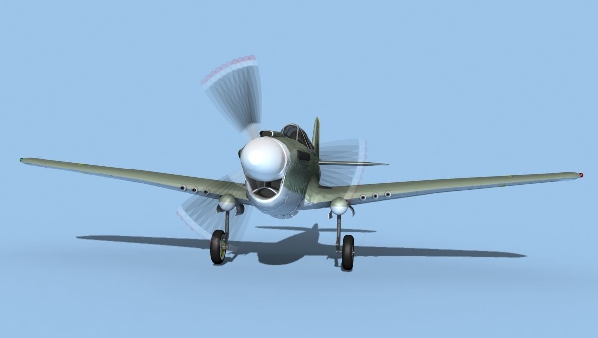 Curtiss P-40F Tomahawk V18 Brazil 3D model_1
