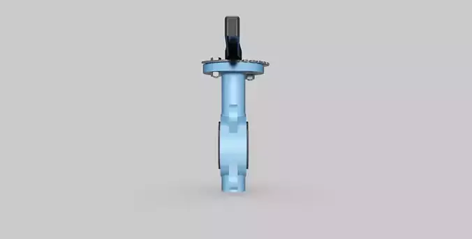 DN50 PN16 - Butterfly valve wafer type NC - Autodesk Inventor 3D model