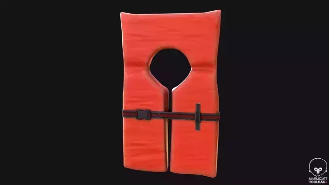 Life Vest PBR Game Ready Low-poly 3D model