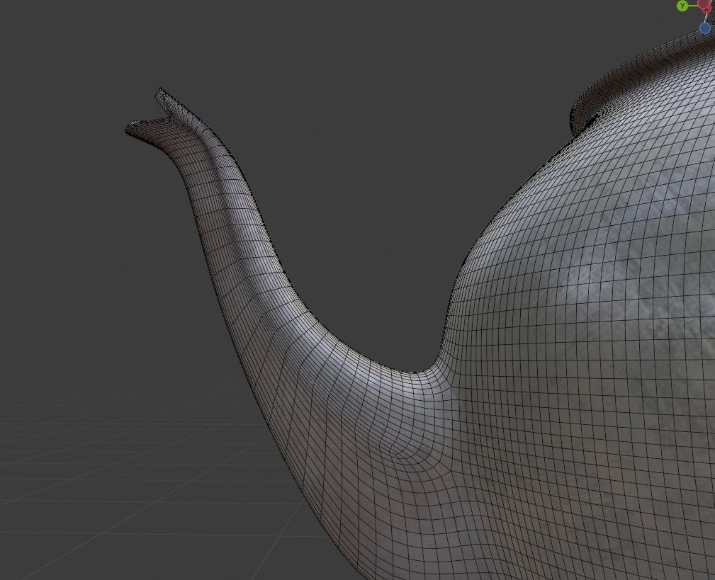Old kettle  Low-poly 3D model_9