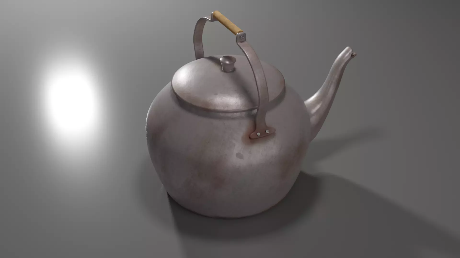 Old kettle  Low-poly 3D model_0