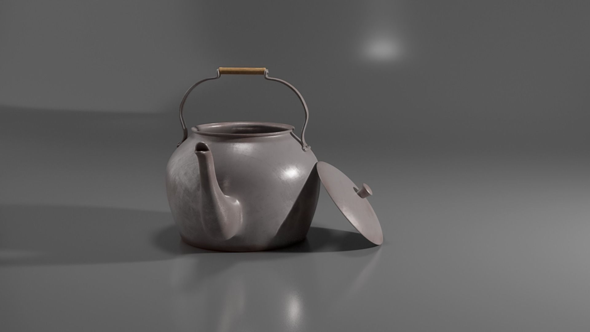 Old kettle  Low-poly 3D model_1
