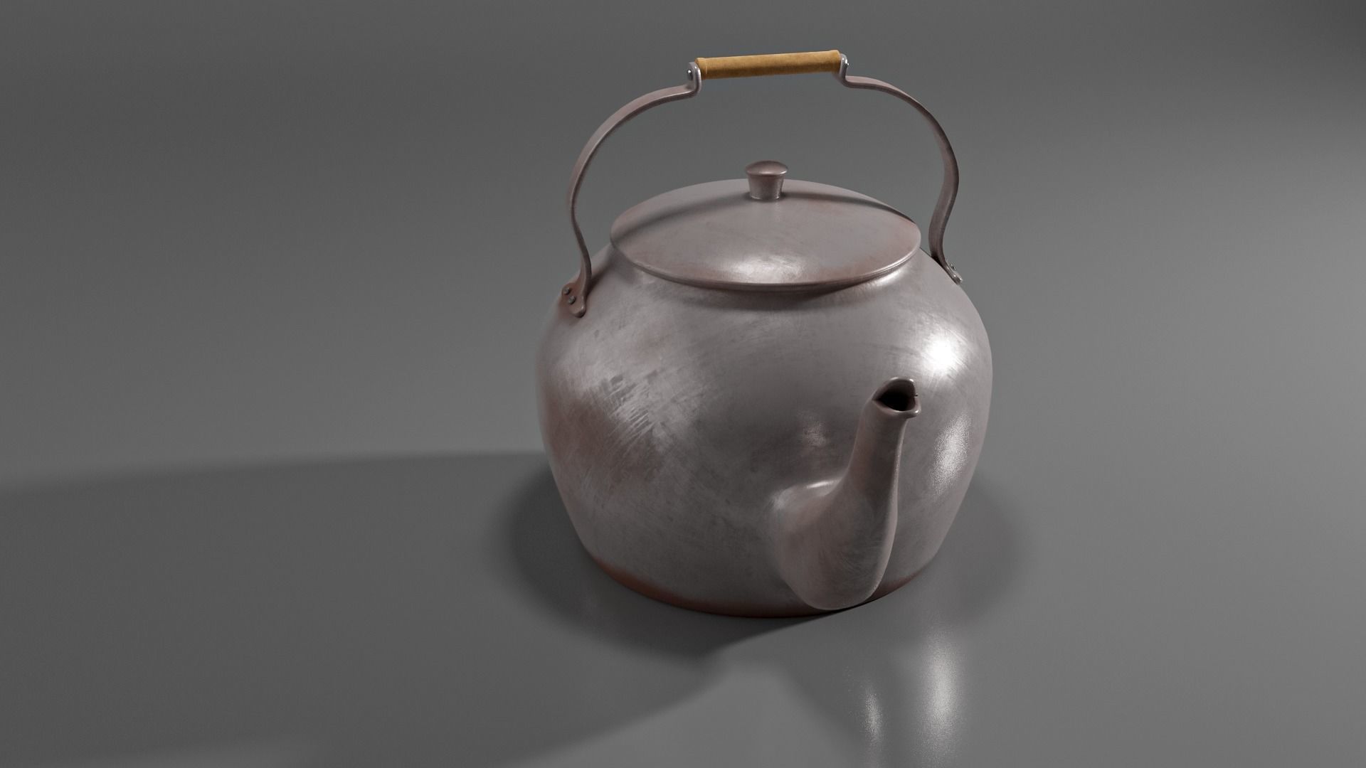 Old kettle  Low-poly 3D model_2