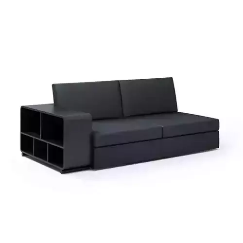 Black Sofa With Bookcase