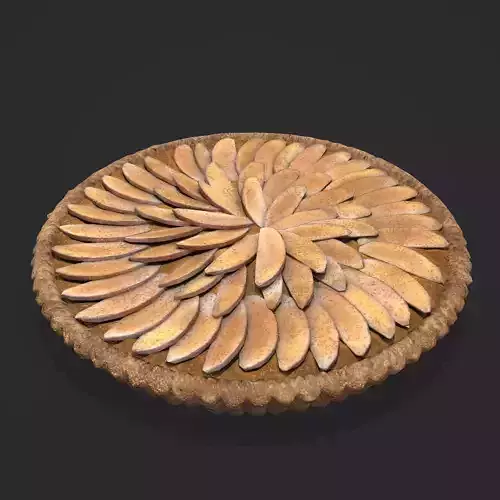 Apple Slice Pie  Low-poly 3D model