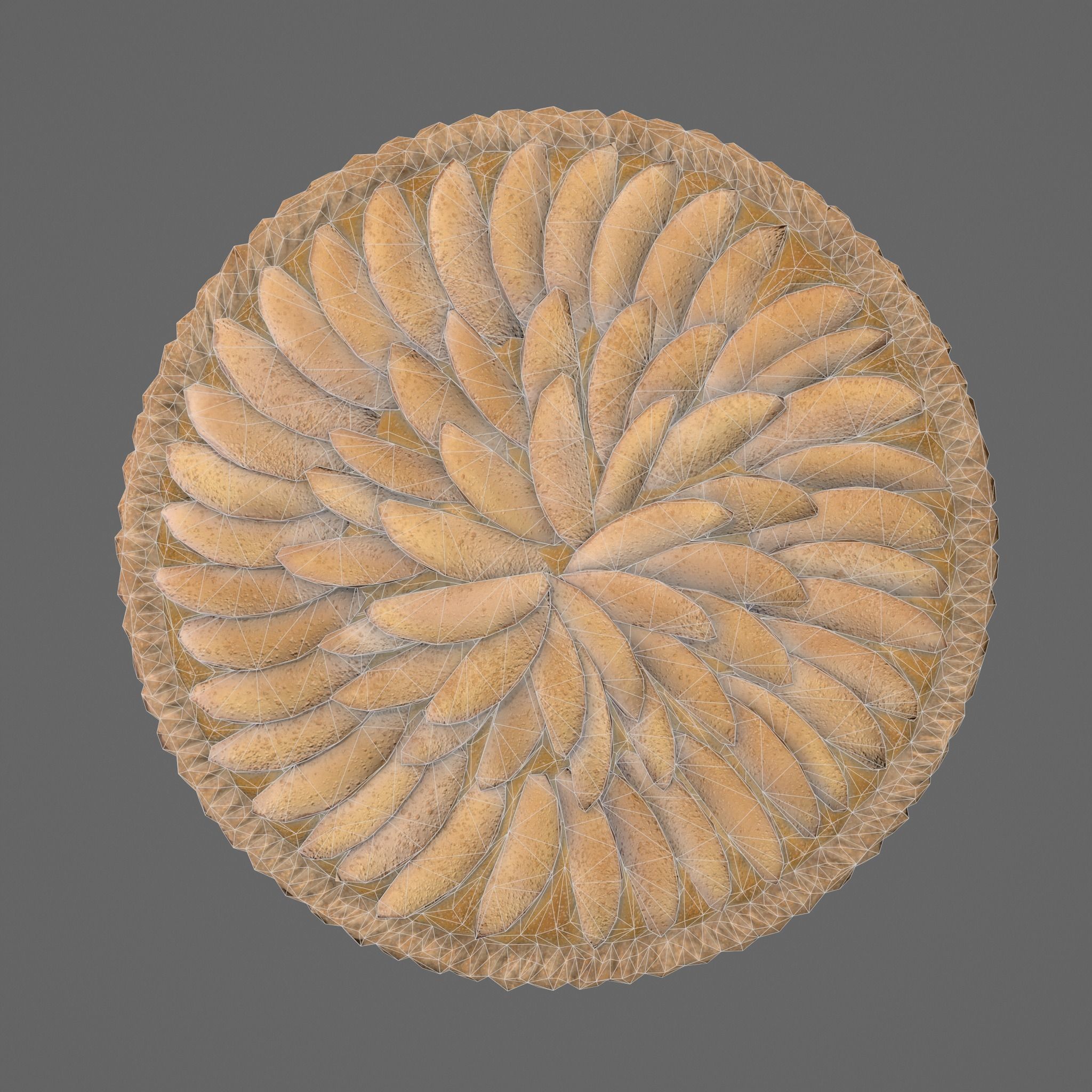 Apple Slice Pie  Low-poly 3D model_20