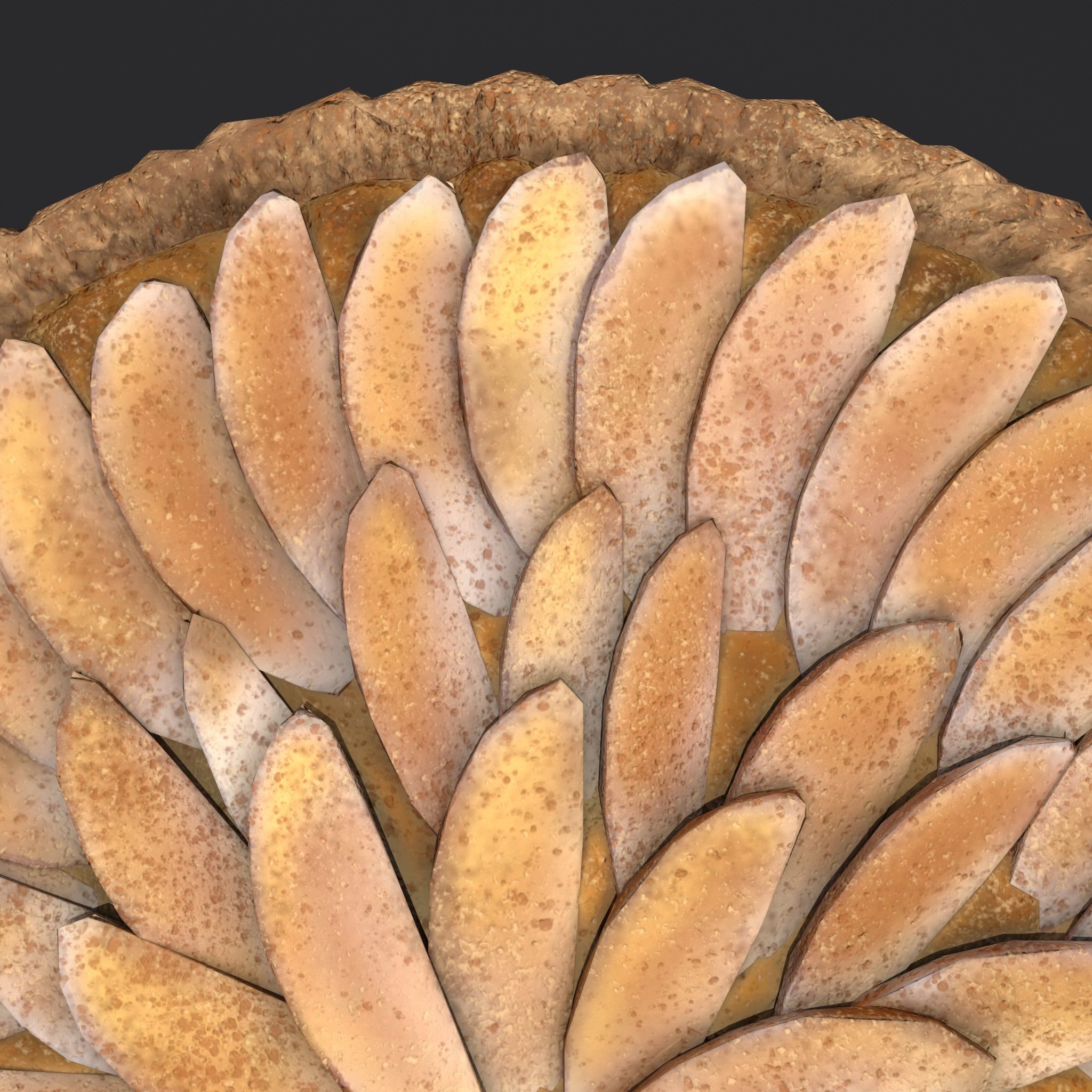 Apple Slice Pie  Low-poly 3D model_12