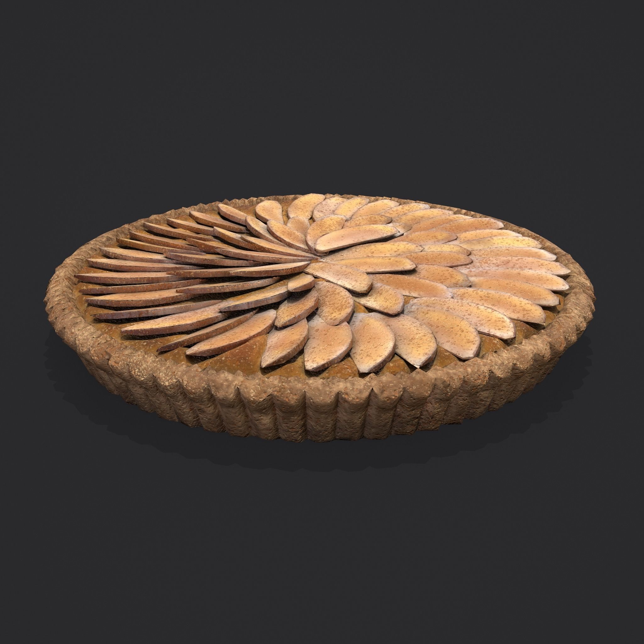 Apple Slice Pie  Low-poly 3D model_7