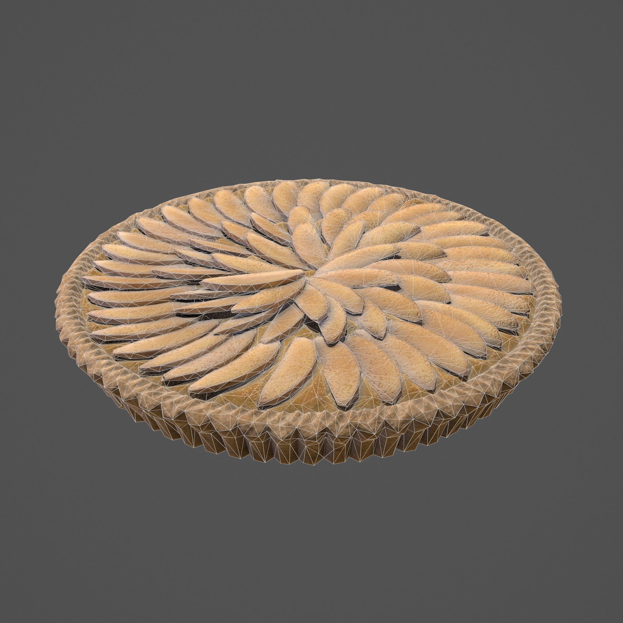 Apple Slice Pie  Low-poly 3D model_19