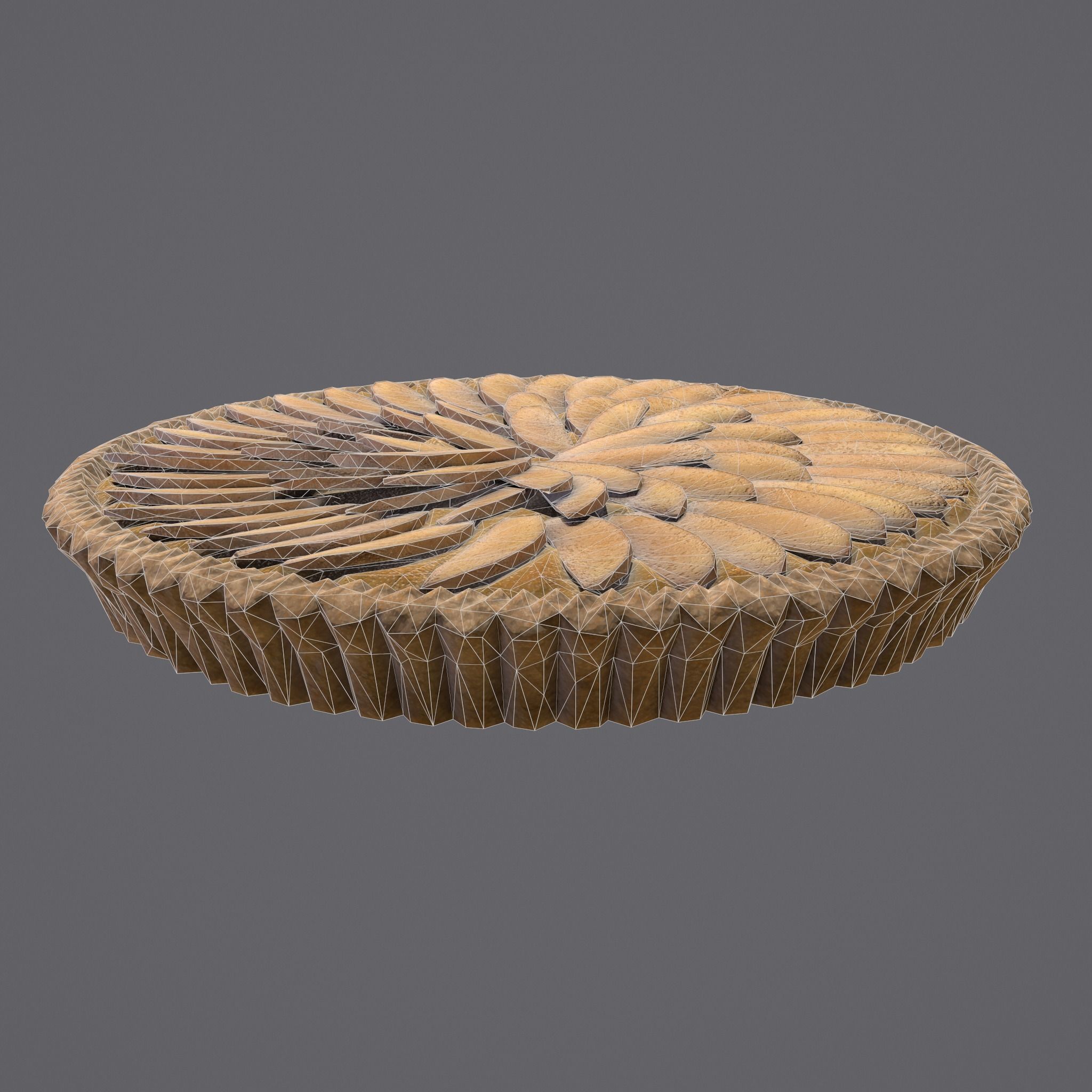 Apple Slice Pie  Low-poly 3D model_21
