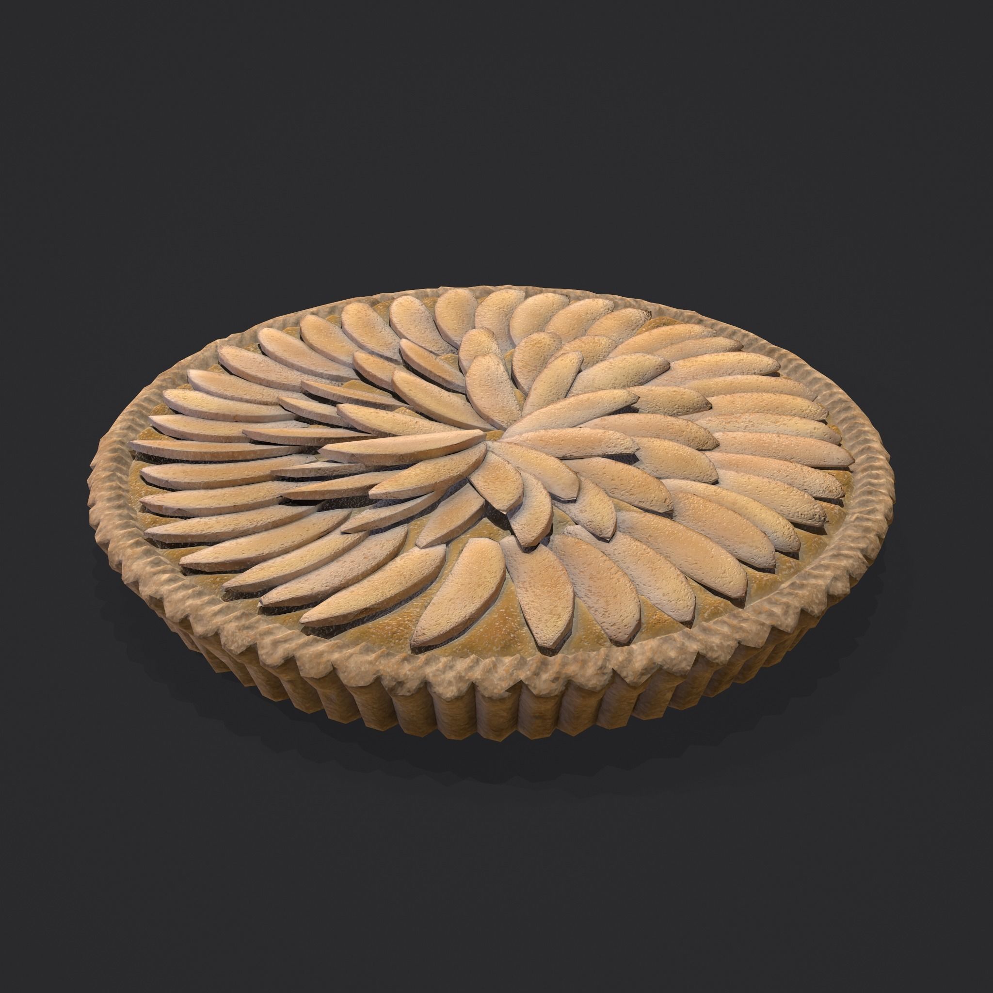 Apple Slice Pie  Low-poly 3D model_18