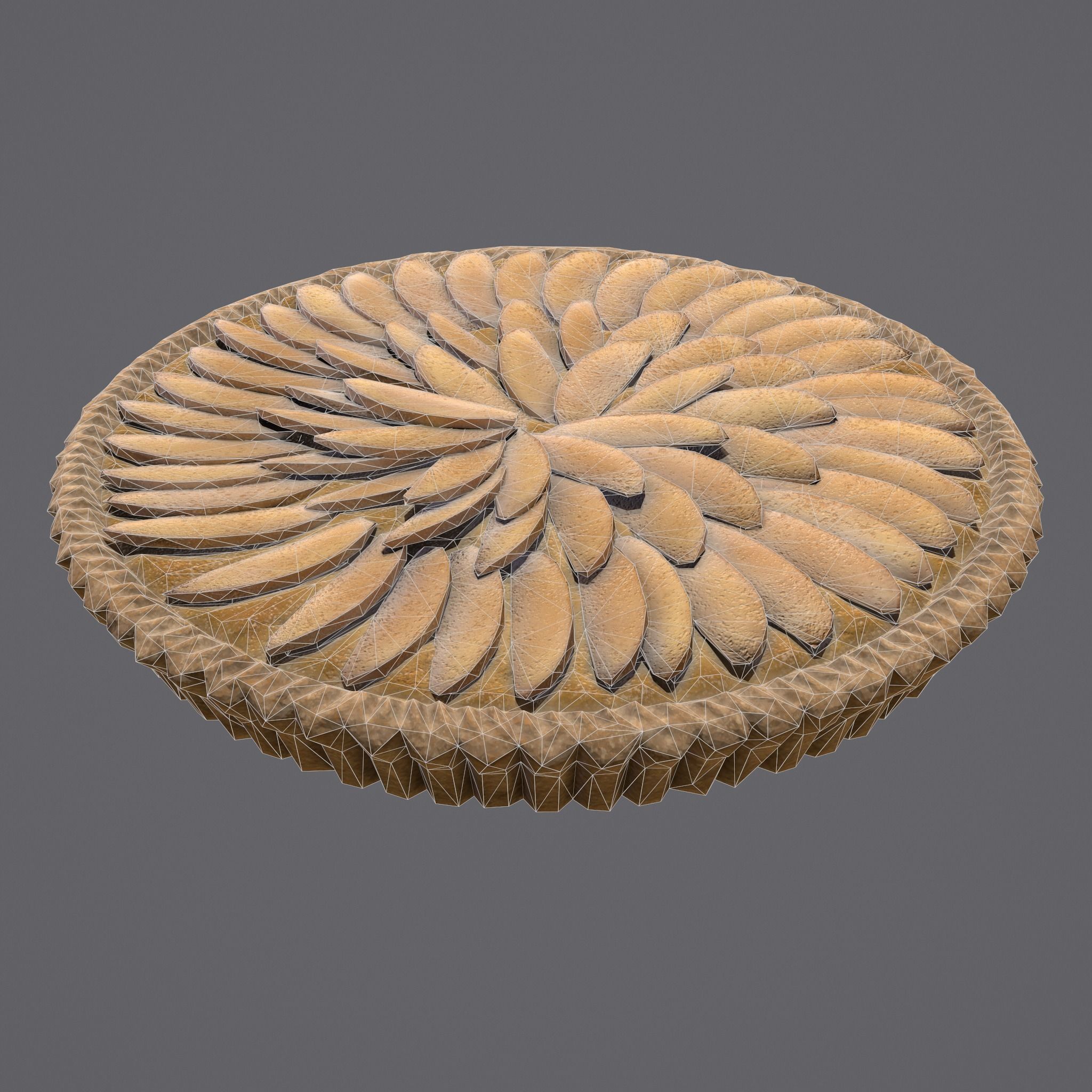 Apple Slice Pie  Low-poly 3D model_25