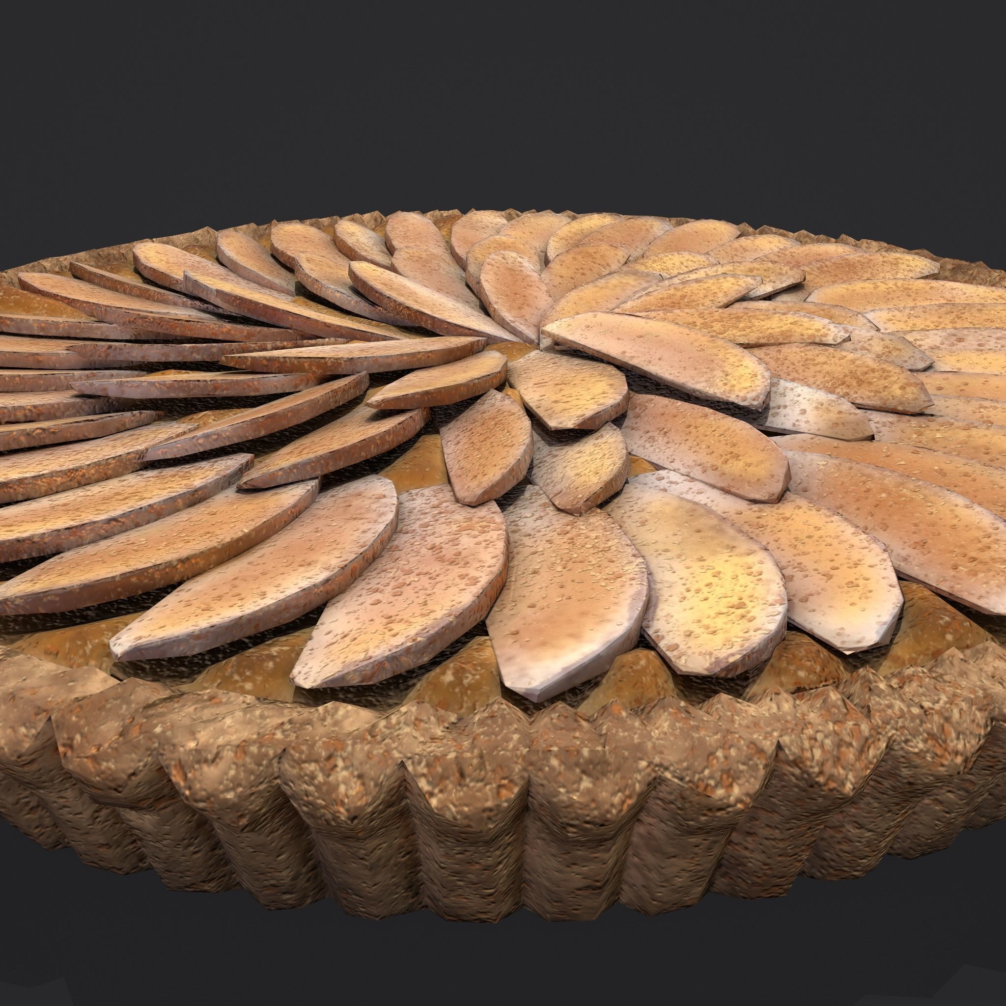 Apple Slice Pie  Low-poly 3D model_5