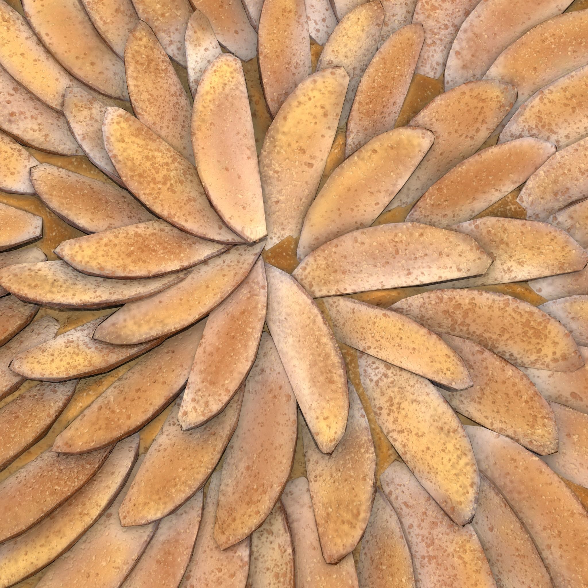 Apple Slice Pie  Low-poly 3D model_10