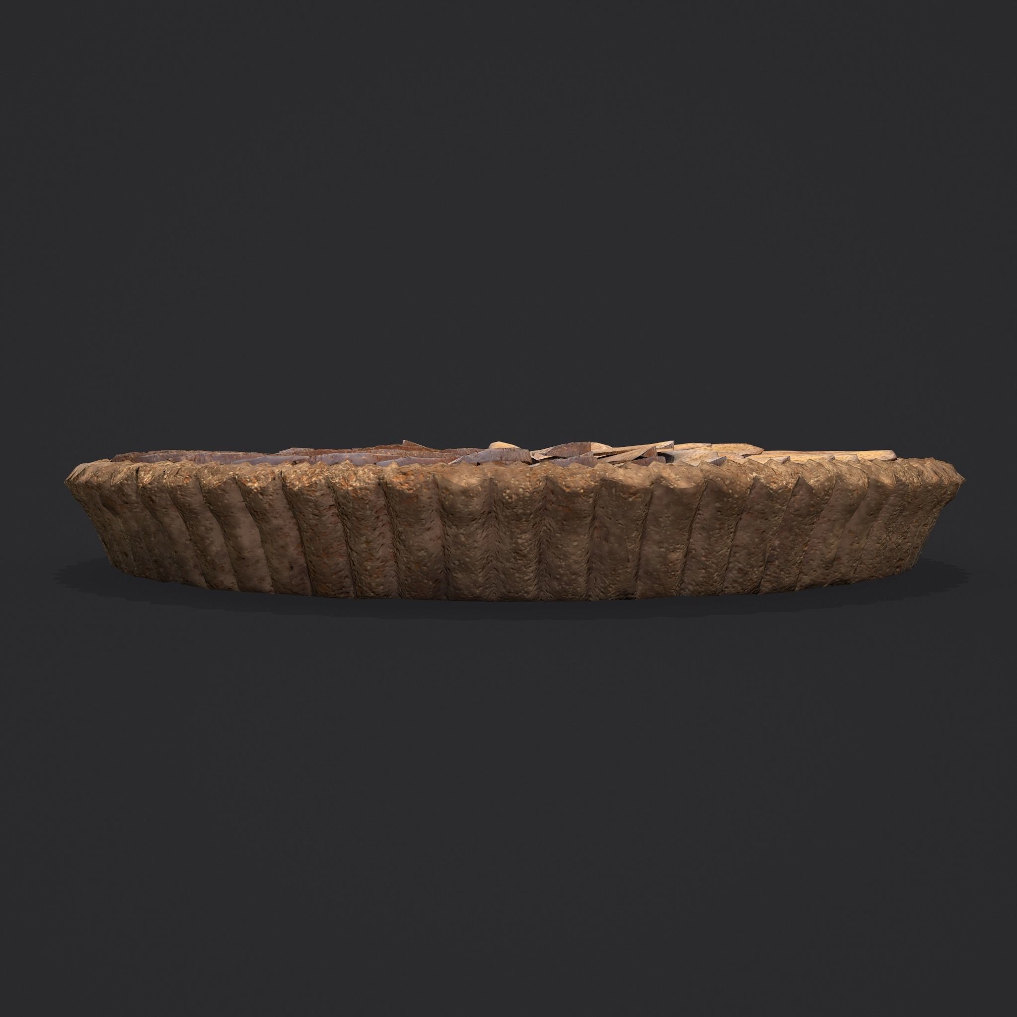 Apple Slice Pie  Low-poly 3D model_3