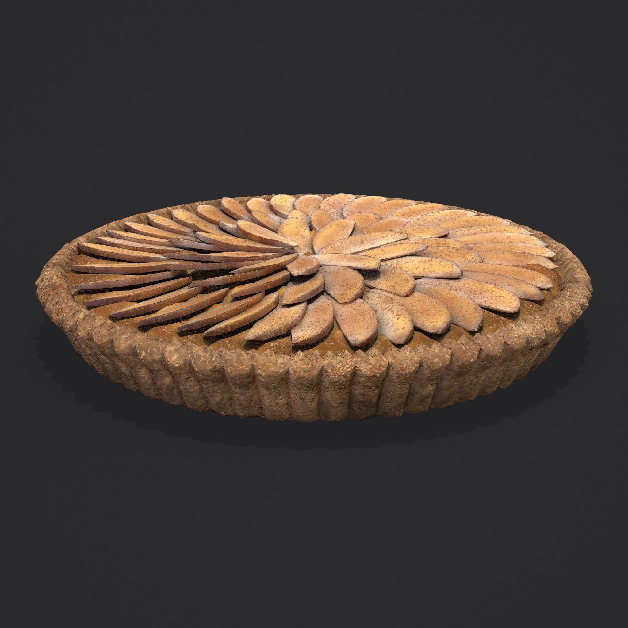 Apple Slice Pie  Low-poly 3D model_14