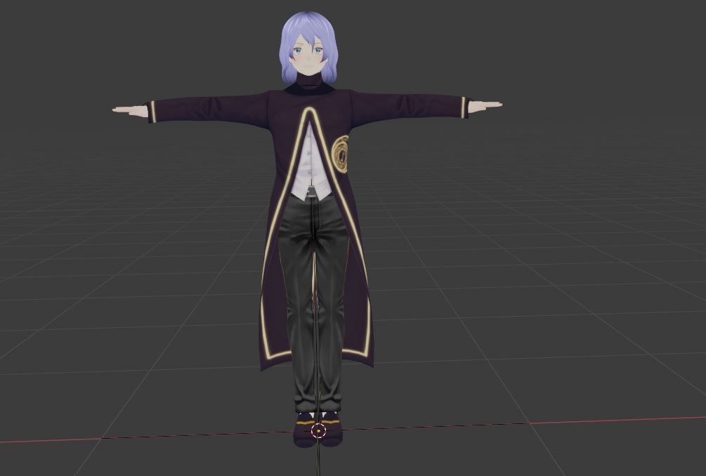 SciFi 3d anime kawaii boy character c28 Low-poly 3D model_1