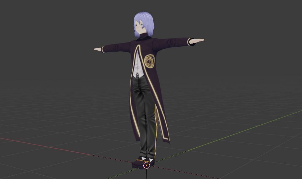 SciFi 3d anime kawaii boy character c28 Low-poly 3D model_2