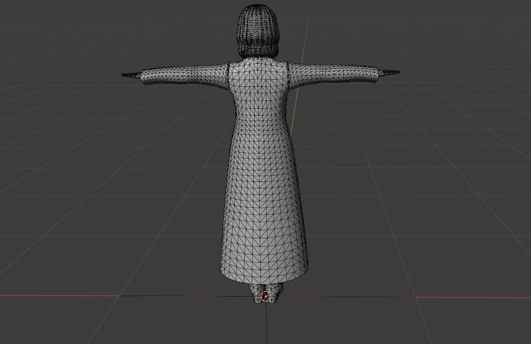 SciFi 3d anime kawaii boy character c28 Low-poly 3D model_11