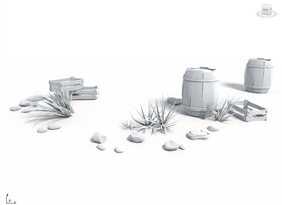 Mushroom house subdivision and  Low-poly 3D model_11