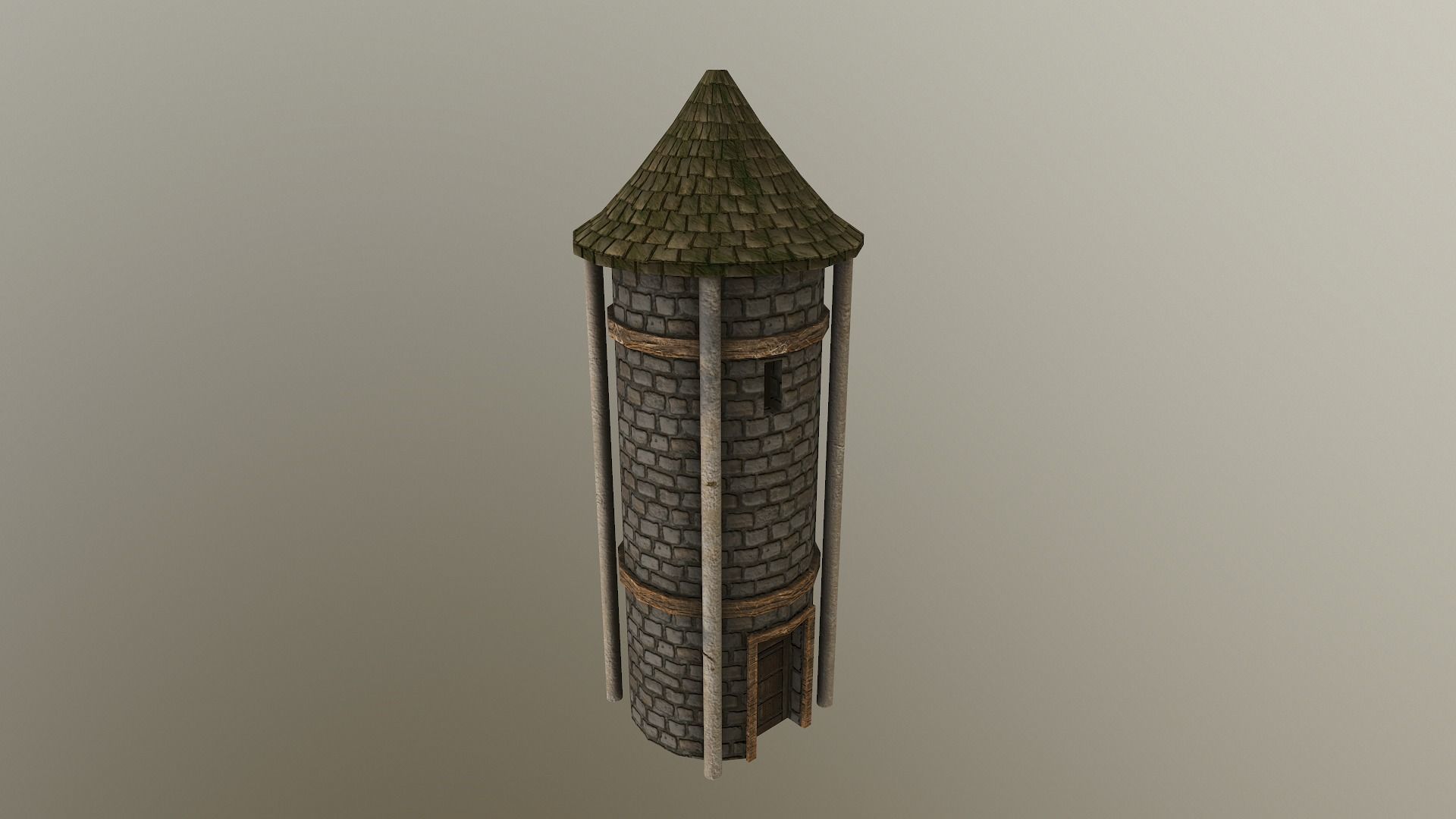  Medieval Grain Silo Low-poly 3D model_27