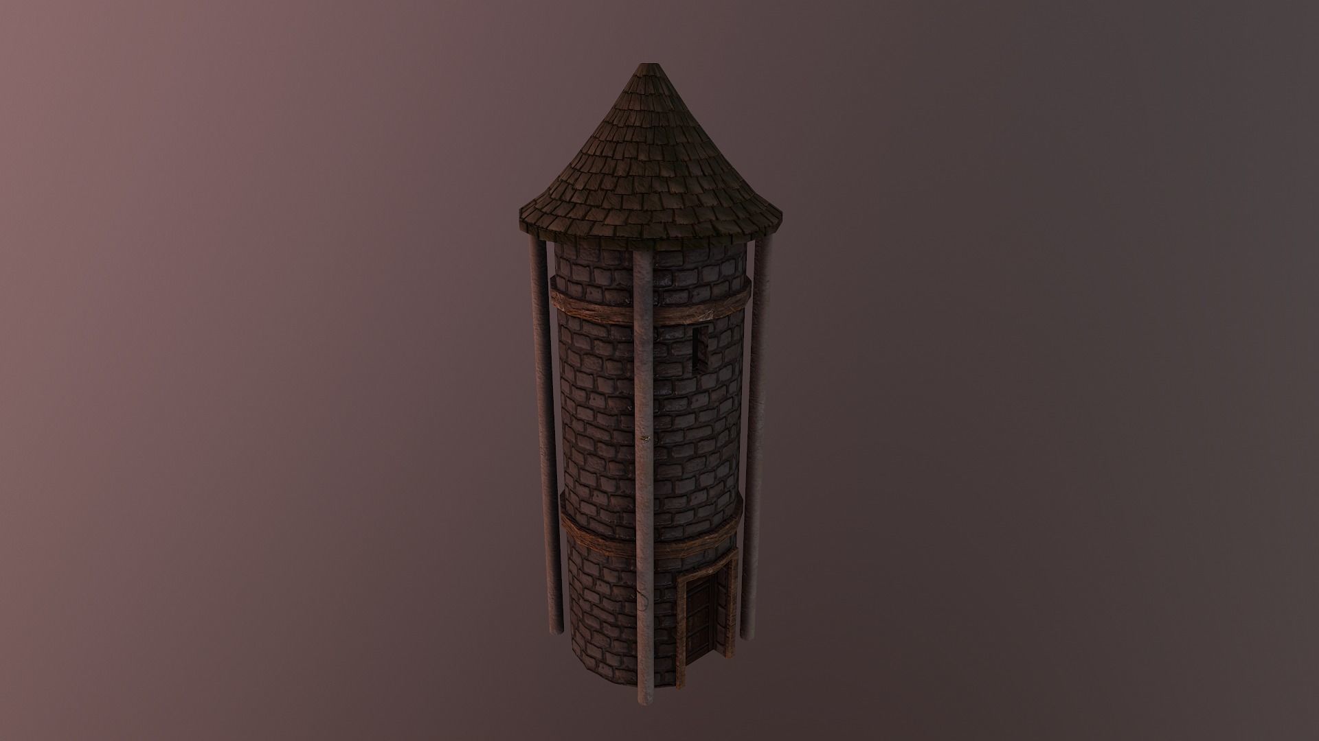  Medieval Grain Silo Low-poly 3D model_26