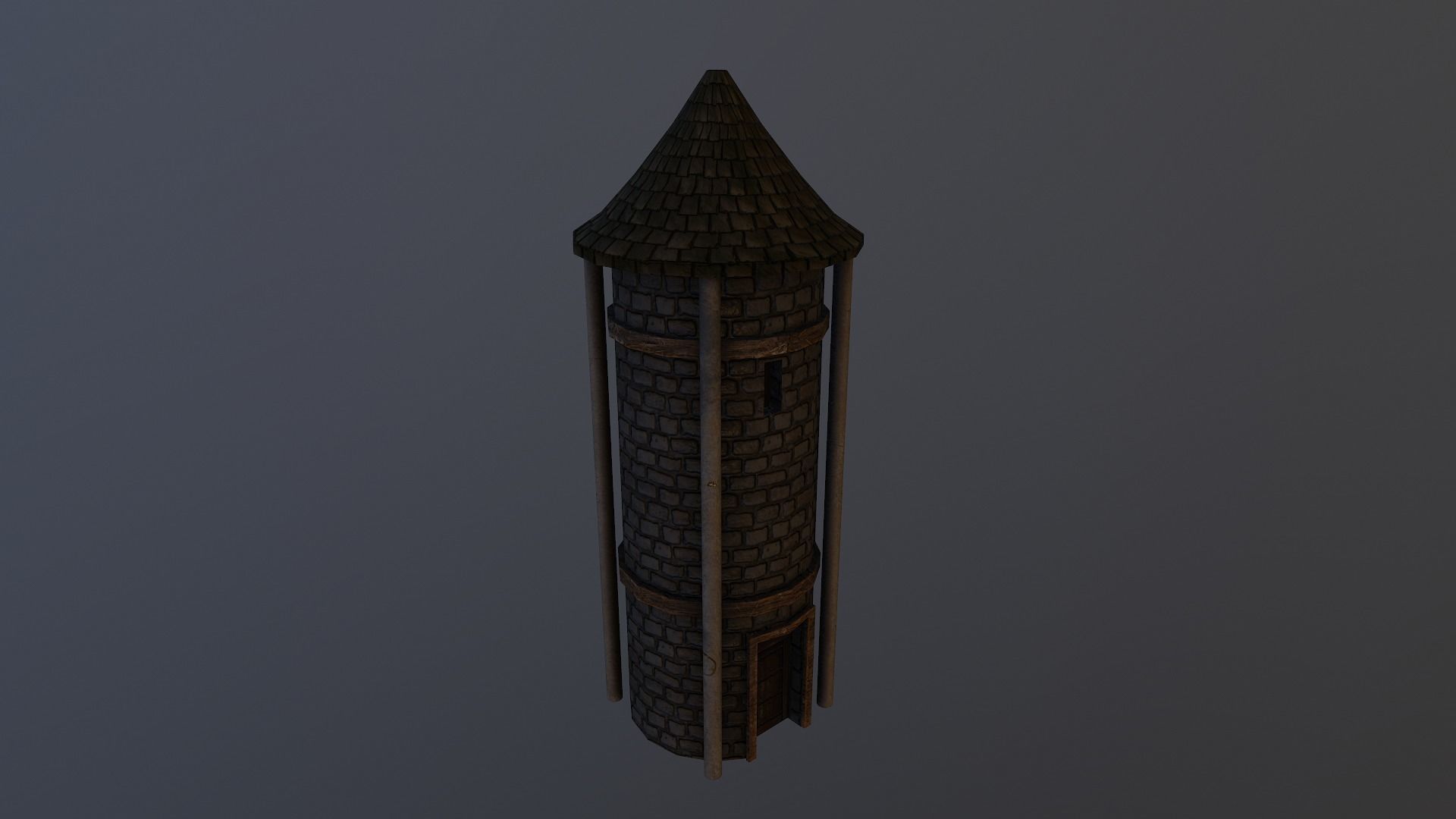  Medieval Grain Silo Low-poly 3D model_18
