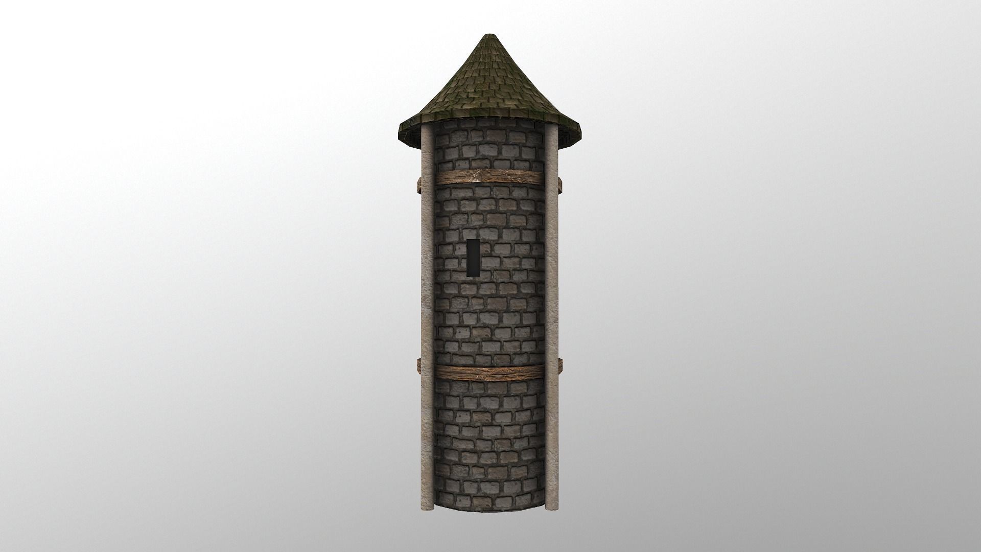  Medieval Grain Silo Low-poly 3D model_5