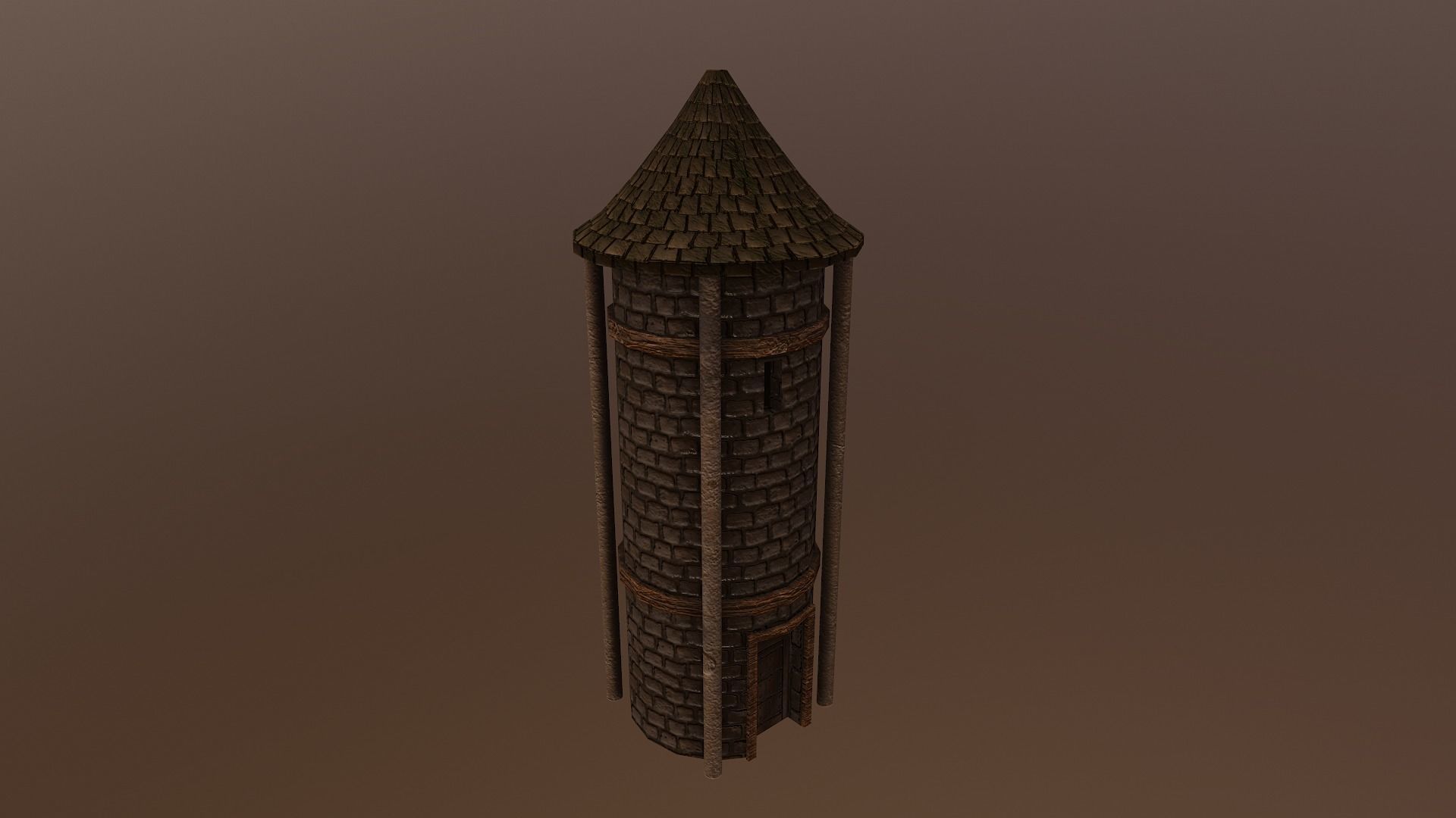  Medieval Grain Silo Low-poly 3D model_20