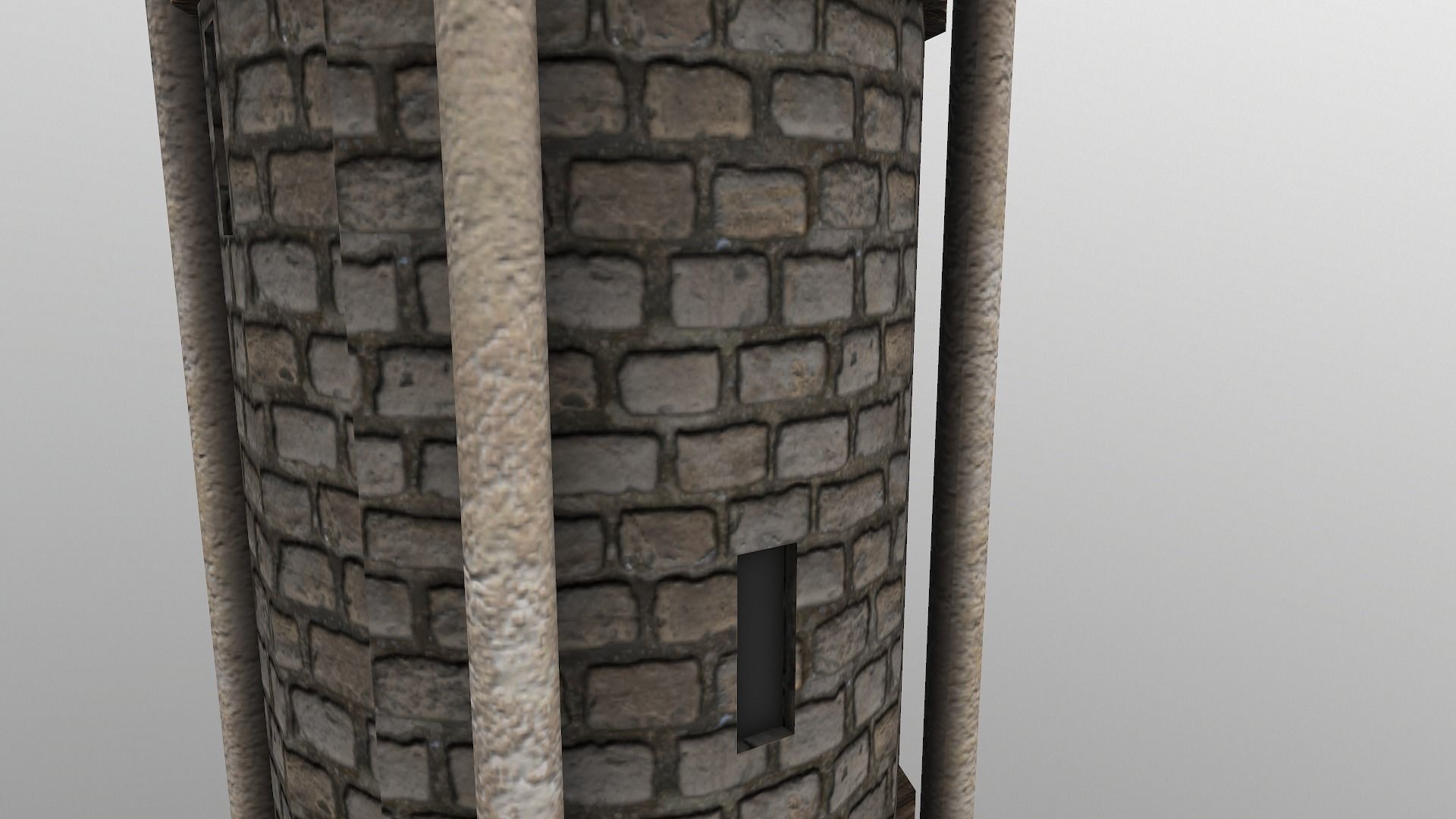  Medieval Grain Silo Low-poly 3D model_9