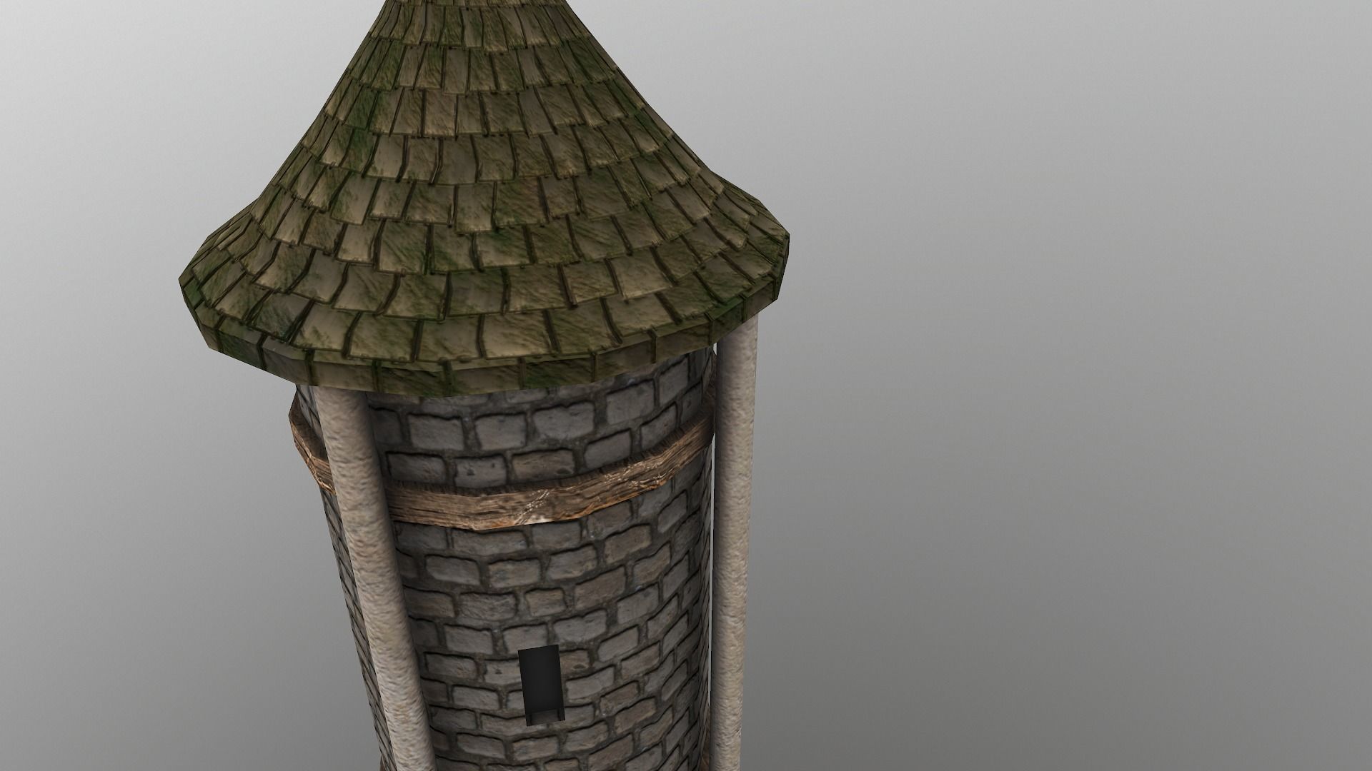  Medieval Grain Silo Low-poly 3D model_10