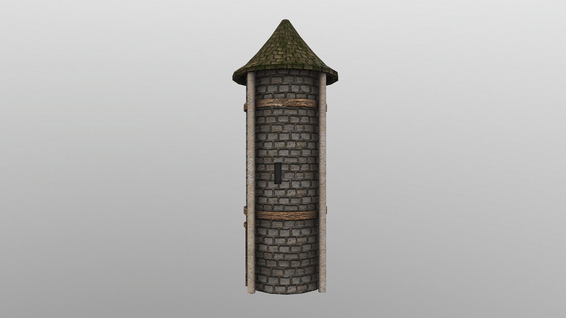  Medieval Grain Silo Low-poly 3D model_6