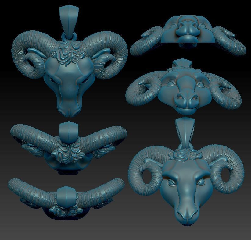 pendant aries 3D model_5