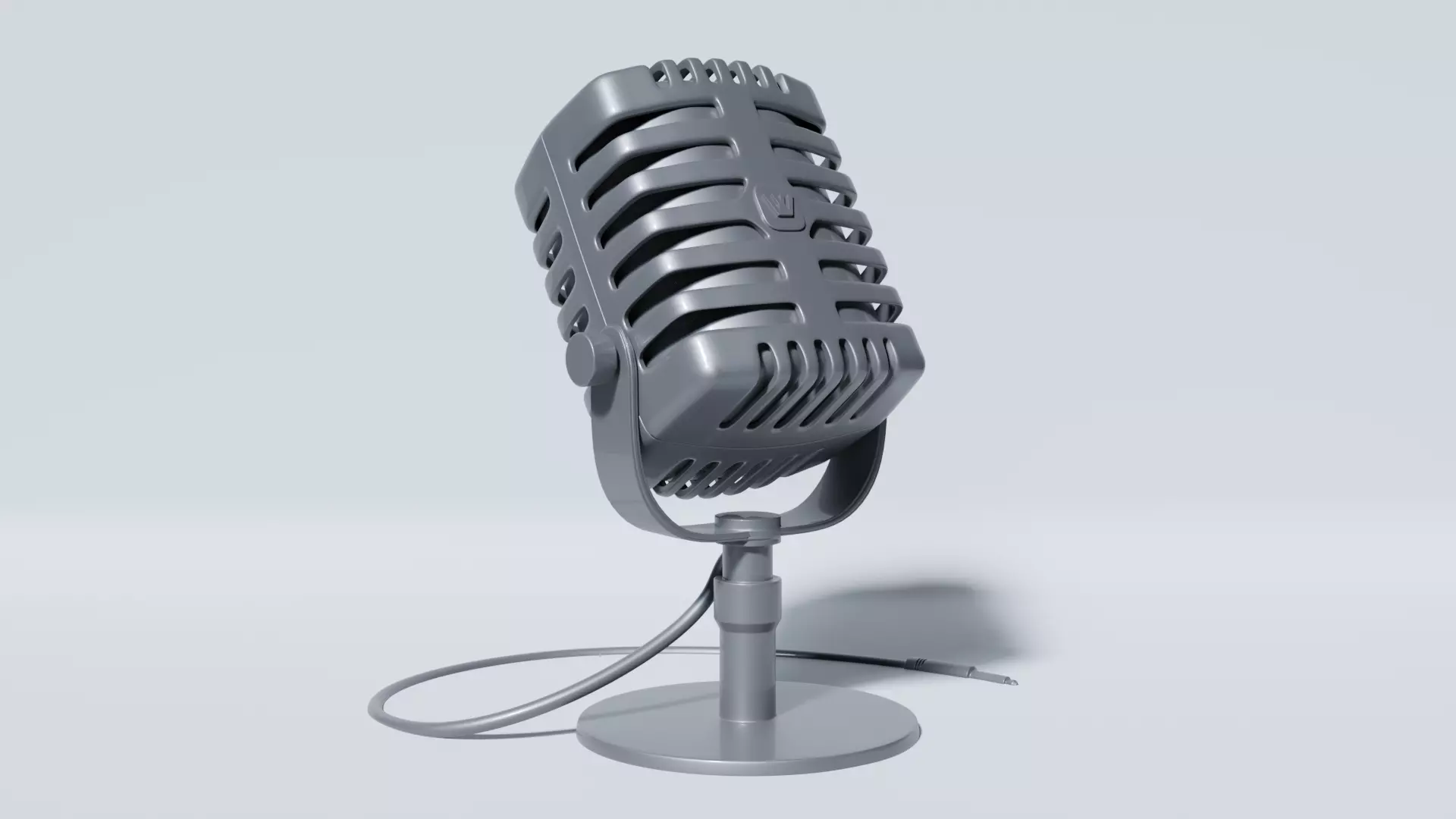 microphone vintage 3D model_0