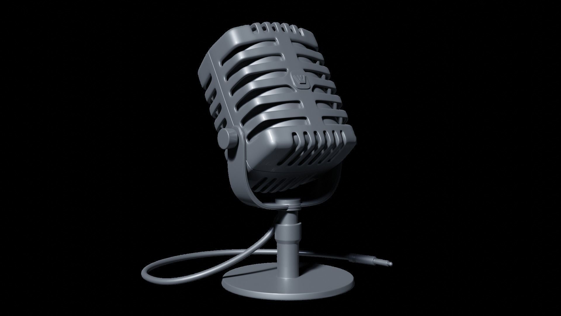 microphone vintage 3D model_1