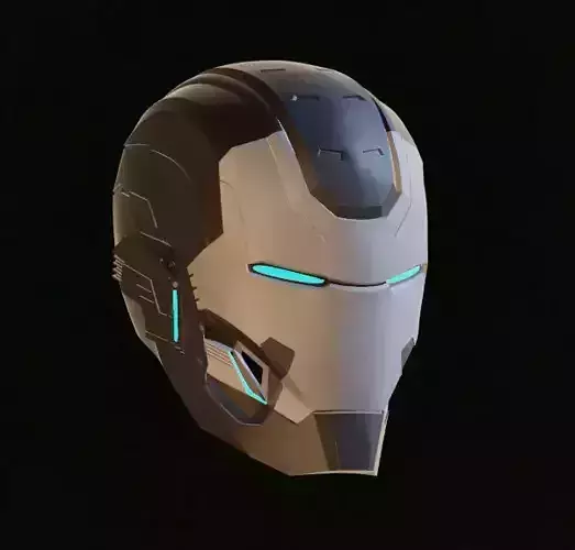 Ironman Mark 25 Striker Helmet 3D Printable Model w Inner Detail 3D print model
