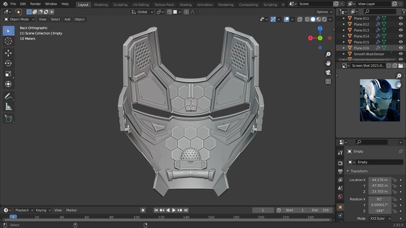 Ironman Mark 25 Striker Helmet 3D Printable Model w Inner Detail 3D print model_4