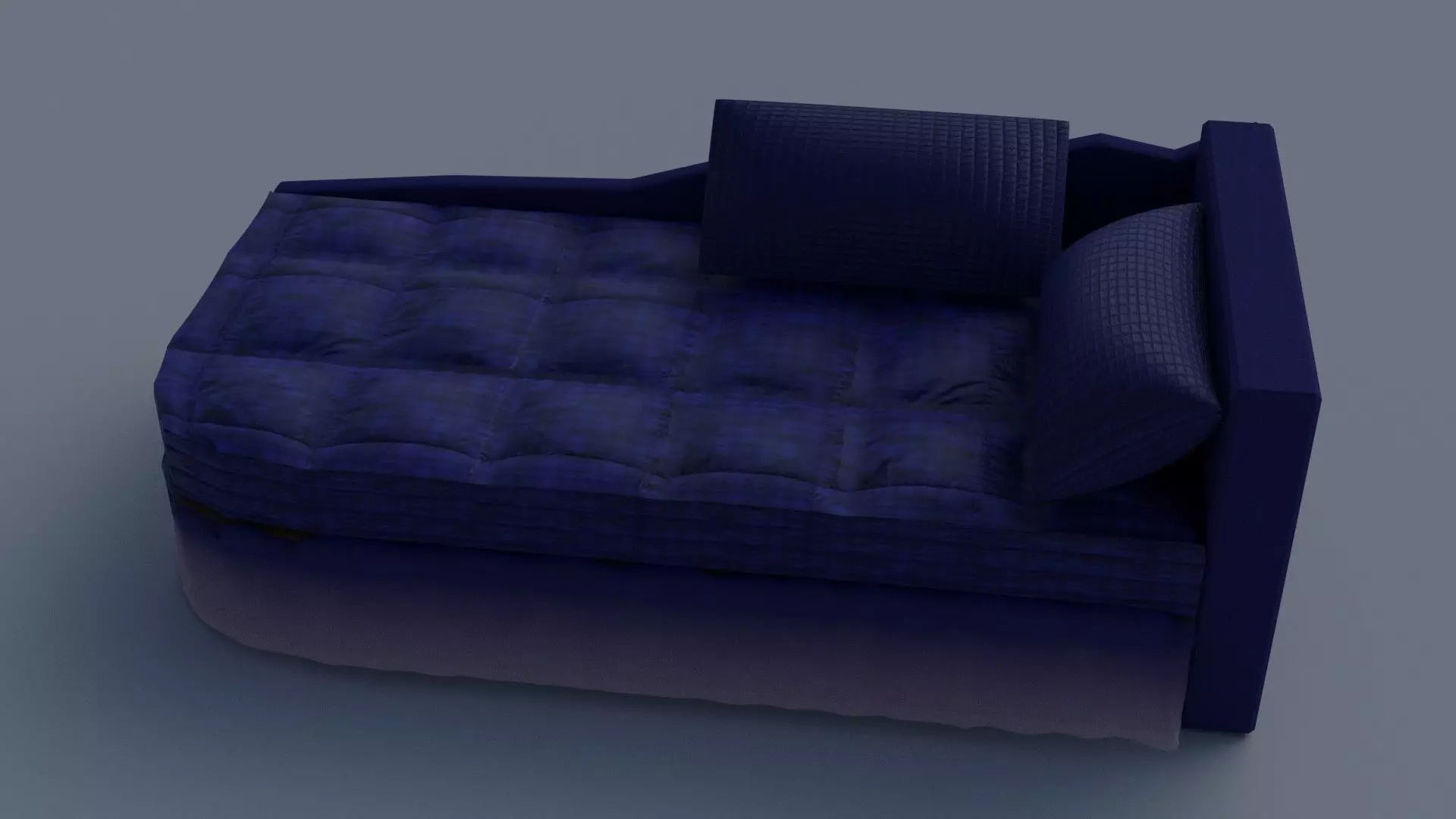 3d model of a blue lounge sofa 3D model_0
