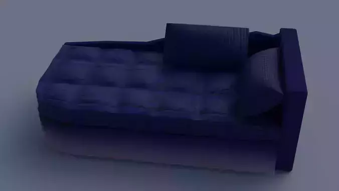 3d model of a blue lounge sofa 3D model