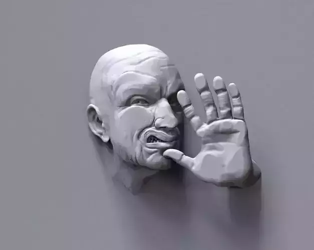 pushed to the window - art piece 3D print model