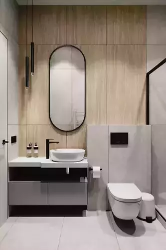 Modern bathroom scene 3D model