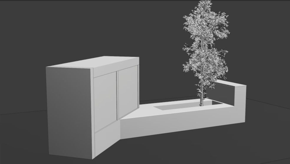 Bus Station parks  3D model_8