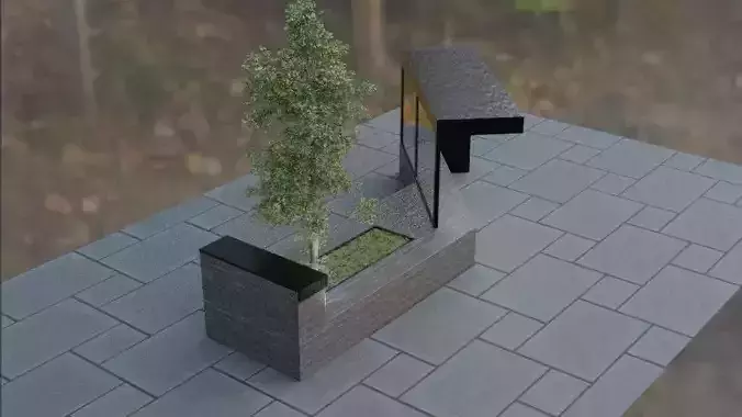 Bus Station parks  3D model